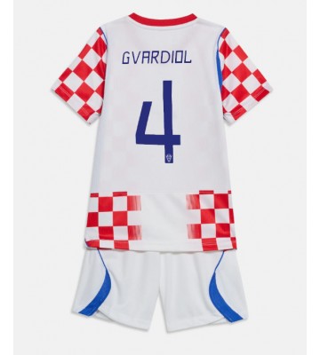 Kroatien Josko Gvardiol #4 Hemmaställ Barn VM 2026 Kortärmad (+ Korta byxor)